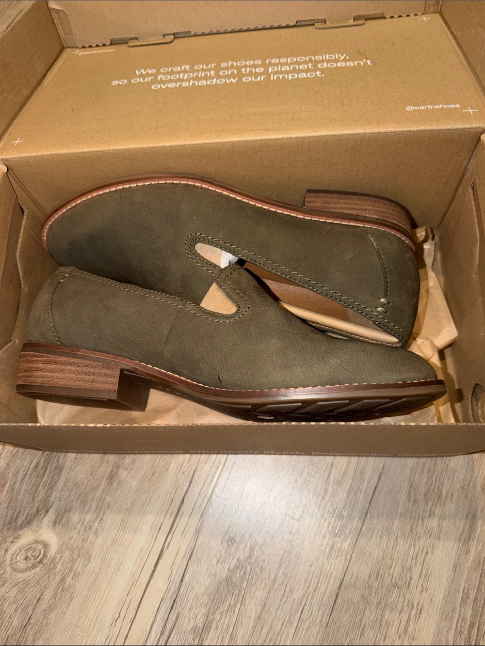 Earth Olive Green Slip-On Loafers